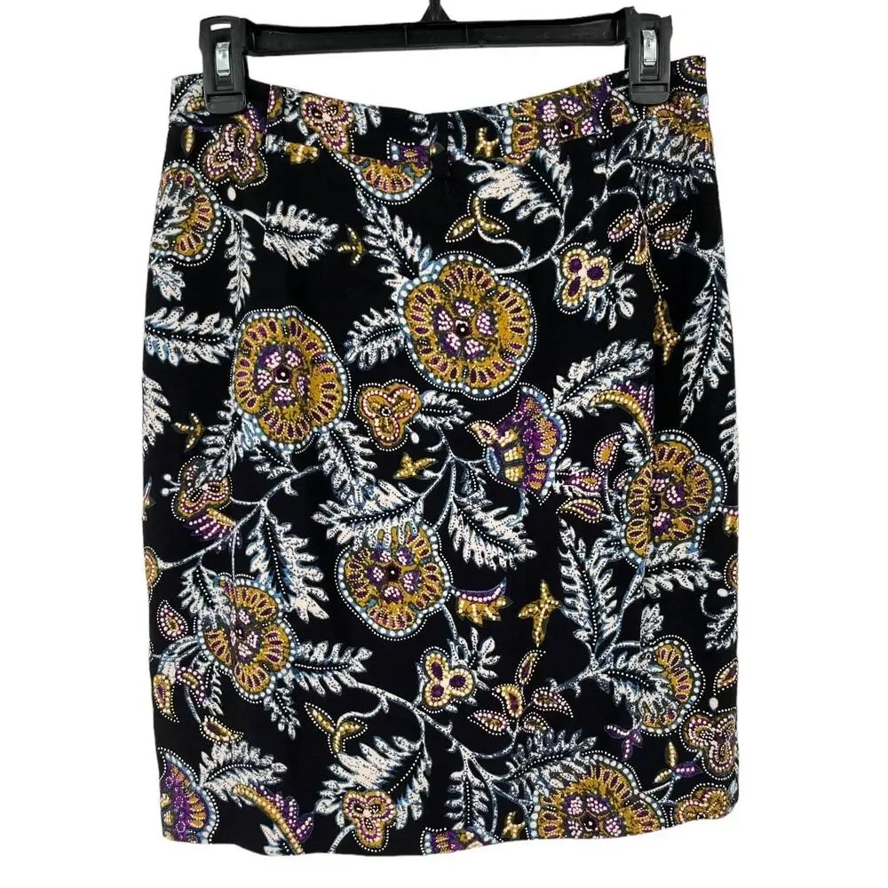 ba&sh skirt Venise paisley wrap black Medium M - Picture 5 of 8